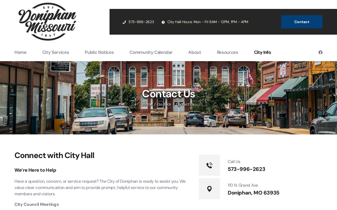Doniphan court docket city hall contact information